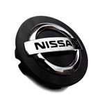 Calota Centro Roda Nissan Versa Preta Cromo