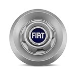 Calota Centro Roda VW Saveiro Modelo Novo 4 Furos Prata Emblema Fiat Azul