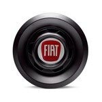 Calota Centro Roda VW Saveiro Modelo Novo 4 Furos Preta Brilhante Emblema Fiat Vermelho