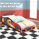 Cama 100% Mdf Infantil Carro Drift - Vermelho / Branco - Rpm Móveis