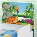 Cama Infantil Adesivada Dinossauros no Lago com Colchão
