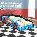 Cama Infantil / Mini Cama Carros 95 com Colchão 150x70cm - Azul / Preto - Rpm Móveis