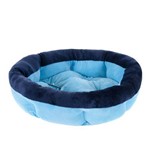 Cama Pet para Cachorros e Gatos Soft Redonda Azul 50cm - Meu Pet