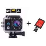 Camera Action Go Cam Pro Sport Ultra 4k com Cartão de Memória Micro SD de 8GB Sandisk