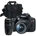 Câmera Canon T7 + Lente Ef 75-300mm F/4-5.6 + Lente 18-55mm + Bolsa