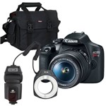 Câmera Canon T7 + Ring Flash Led Macro Ml-150 + Bolsa Fotográfica