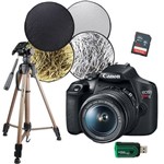 Câmera Canon T7 + Tripé Fotográfico + Rebatedor + Cartão 32gb + Leitor