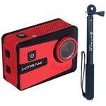 Câmera de Ação Xtrax Smart 4k + Bastão Xtrax Retrátil de Alumínio 16mp LCD 2.0” e Wi-Fi