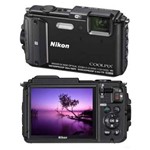 Camera Digital Nikon Coolpix Aw130 16mp, Tela Oled 3, Zoom Optico 5x - Preta