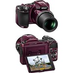 Câmera Digital Semi-profissional Nikon Coolpix L830 com 16 MP Zoom Ótico de 34x Roxa