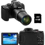 Câmera Digital Semi-Profissional Nikon P520 18MP Zoom Óptico 42x Cartão 4 GB - Preta