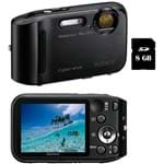 Câmera Digital Sony Cyber-shot DSC-TF1 Preta 16.1 MP, Vídeos HD, 4x Zoom Óptico, LCD de 2,7", Foto Panorâmica 360º, à Prova D'água e Choque + Cartão SD 8Gb