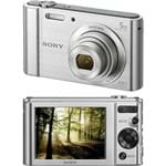 Câmera Digital Sony W800 20.1MP, 5x Zoom Óptico, Foto Panorâmica, Vídeos HD, Prata