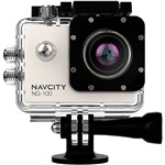 Câmera Esportiva Navcity NG-100 Prata 12MP Full HD + Case à Prova D'água 30m + Selfie Stick