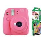 Câmera Instantânea Fujifilm Instax Mini 9 Rosa Flamingo + 2 Packs C/ 10 Fotos