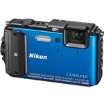 Câmera Nikon Coolpix Aw130 à Prova Dágua - Azul