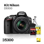 Câmera Nikon D5300 18-55mm Tripé, Bolsa(MasterTronic), C.32gb, Kit Limpeza