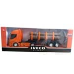 Caminhão Iveco Hiway Transporte de Madeira Cor Laranja
