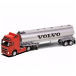 Caminhão Volvo Container Welly 1:64 Vermelho no Shoptime