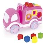 Caminhãozinho Didático Rosa Super Toys Rosa