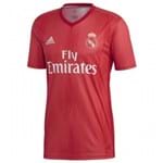 CAMISA ADIDAS REAL MADRID 3 - Vermelho/Branco - Compre Agora | Radan Esportes