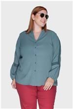 Camisa Atena Silk Renda Plus Size Verde-48/50