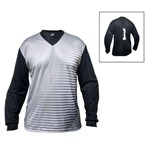 Camisa Blusão Goleiro- Futebol / Futsal / Society- Parma - N1 - Cinza/preto- Adulto - Kanga