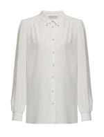 Camisa Botão de Seda Branca Tamanho 48
