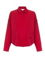 Camisa Botões de Algodão Vermelha Tamanho 36