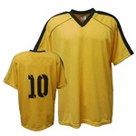 Camisa Camiseta Futebol / Futsal / Volei Arezzo- Amarelo/preto- Adulto - Kanga