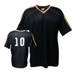 Camisa Camiseta Futebol / Futsal / Volei Arezzo- Preto/dourado- Adulto - Kanga