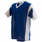 Camisa Camiseta - Futebol / Futsal / Volei - Attack- Branco/azul- Adulto - Kanga