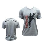 Camisa/Camiseta - High Kick Kickboxing - Cinza/Preto- Duelo Fight .