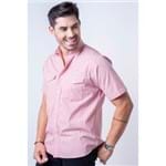 Camisa Casual Masculina Tradicional Fio 50 Rosa F06119a 01