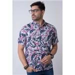 Camisa Casual Masculina Tradicional Rami Rosa F02106a 01