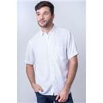 Camisa Casual Masculina Tradicional Tencel Branco F06020a 01