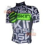 Camisa Ciclismo Fun Preto/Branco/Verde Skin