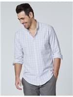 Camisa Classic Fit Oxford Grid
