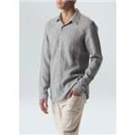 Camisa Classic Linen Vichy Ml-Indigo/Offwhite - P