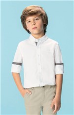 Camisa com Bordado Menino Carinhoso Branco - 4