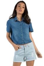 Camisa Croped Jeans Stone STONE/M