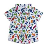 Camisa de Bolso para Bebê Menino com Estampa de Dinossauro