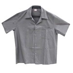 Camisa de Brim com Botões Manga Curta "G" Cinza - MultiMarcas (Cinza)
