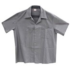 Camisa de Brim com Botões Manga Curta "M" - MultiMarcas (Cinza)