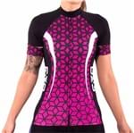 Camisa de Ciclismo Performance DX3 - Feminina - Preto / Rosa