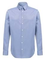 Camisa Estampada de Algodão Azul Cobalto Camisa Azul Cobalto Tamanho 45