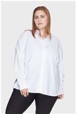 Camisa Evasê 100% Algodão Plus Size Branco-56
