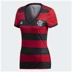 Camisa Feminina Flamengo Adidas I Rubro-Negra 2018 2019 CF9017
