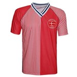 Camisa Liga Retrô Dinamarca 1986 - Poliéster Fit