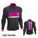 Camisa Manga Longa Ciclismo Ert Fight For Pink Ziper Full